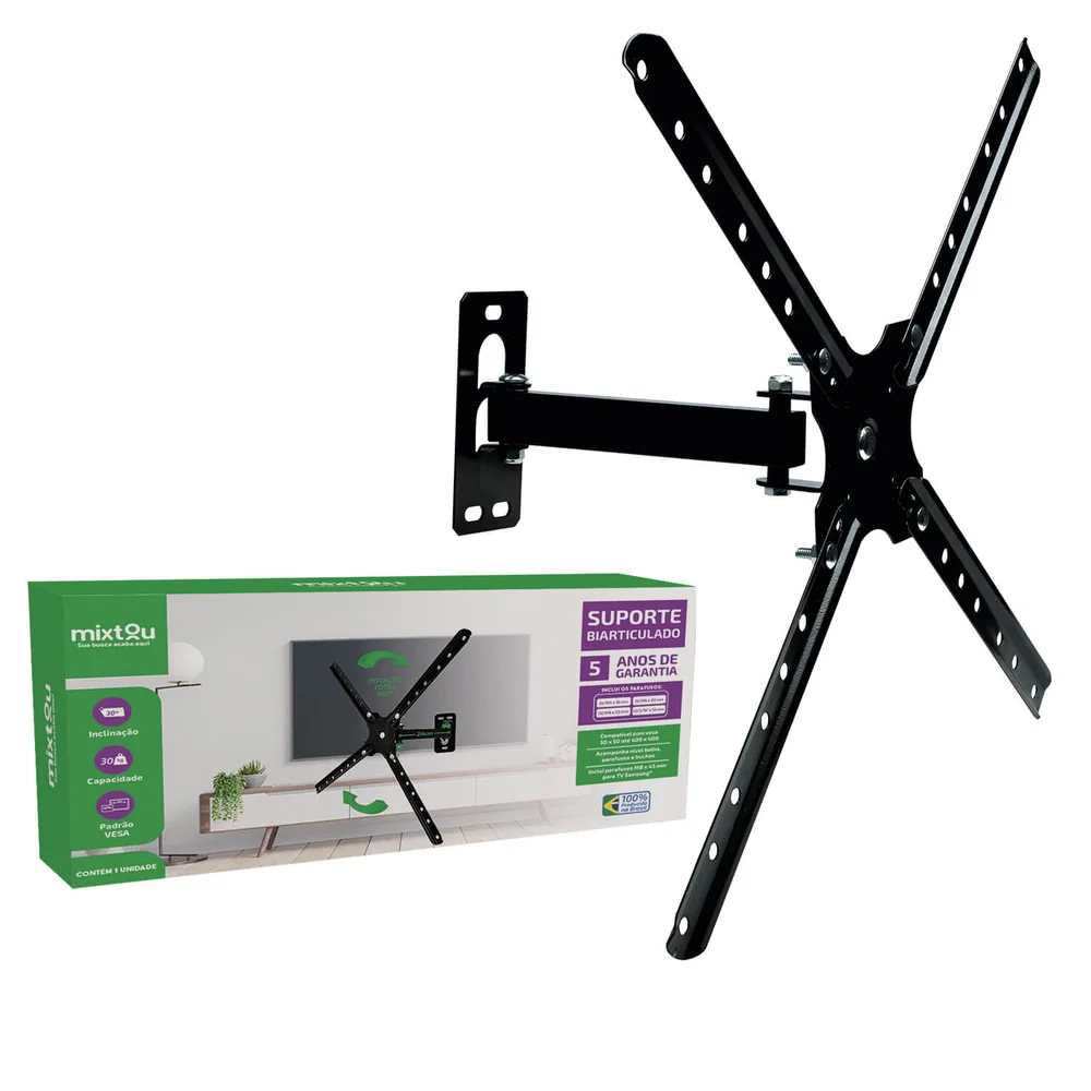 Imagem 2 de 4 do produto Suporte Para Tv Bi Articulado De 10 Até 60"