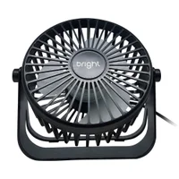 Mini Ventilador De Mesa Bright, 5w, USB, Preto - Vn001