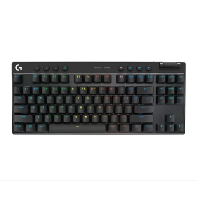 Teclado Gamer Sem Fio Logitech G Pro X Com Design Tkl, Layout Us, Rgb Lightsync E Switch Exclusivo Gx Brown Tactile, Preto- 920-012127