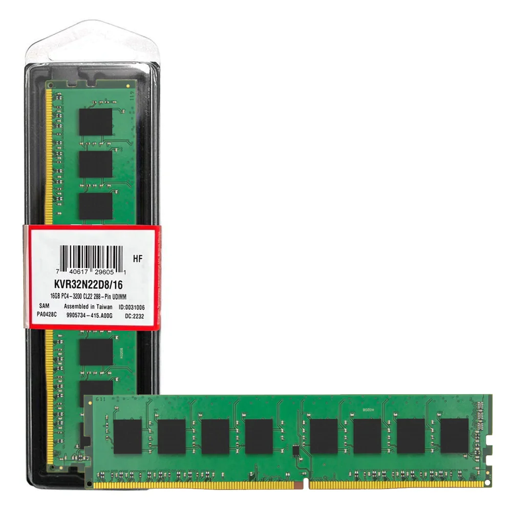 Memória Para PC Kingston 16gb 3200mhz Ddr4 - Kvr32n22d8/16