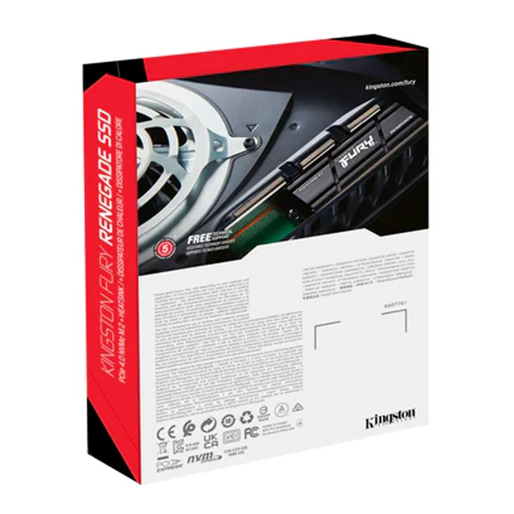SSD Kingston M.2 4TB Fury Renegade Nvme PCie 4.0 - Sfyrdk/4000g SSD Kingston M.2 4TB Fury Renegade Nvme PCie 4.0 - Sfyrdk/4000g