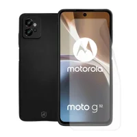 Kit Capa Silicon Veloz E Película Hydrogel Hd Para Motorola Moto G32 - Gshield
