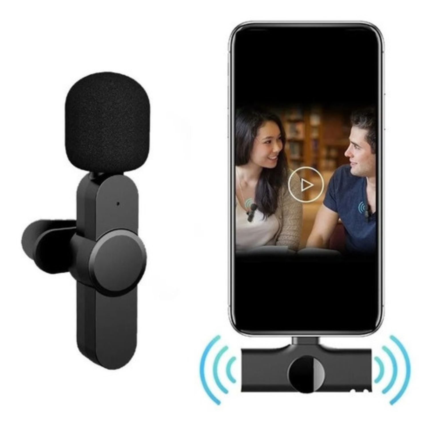 Microfone Portatil Type C Sem Fio Para Celular Android