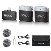 Microfone de Lapela sem fio para iPhone até Versão 14 Dual-Channel - Boya BY-M1V6