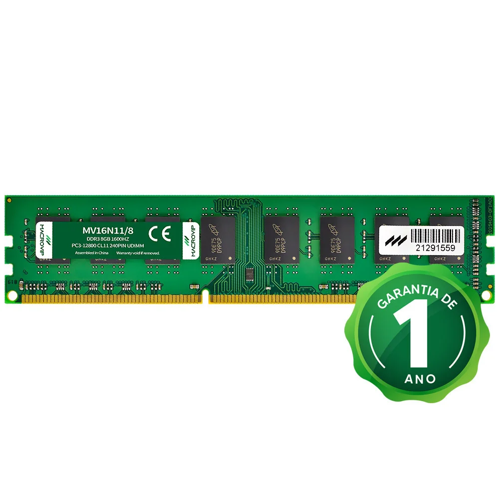 Imagem 2 de 5 do produto Memória Ram Macrovip Ddr3 8GB 1600mhz