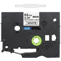 X-full Fita Termo Retrátil Hse-221 9mm Preto Sobre Branco Para Identificação De Cabos E Fios