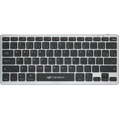 Teclado C3tech K-bt50bk, Bluetooth, Recarregável.