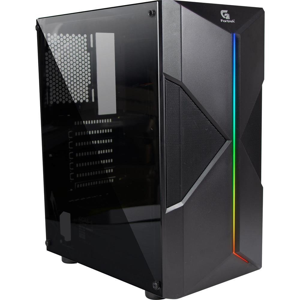 Gabinete Gamer Fortrek Holt Mid Tower RGB, Preto