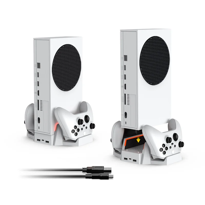 Imagem 2 de 5 do produto Base Vertical XBOX Series S Cooler Dock + 2 Baterias 800mah