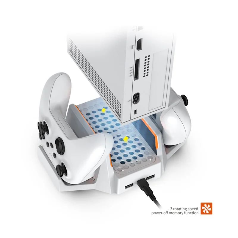 Imagem 5 de 5 do produto Base Vertical XBOX Series S Cooler Dock + 2 Baterias 800mah