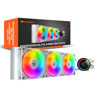 Water Cooler Cougar Poseidon Elite ARGB 360 White, Intel/amd, 360mm, Branco - 3mpsd360.0002