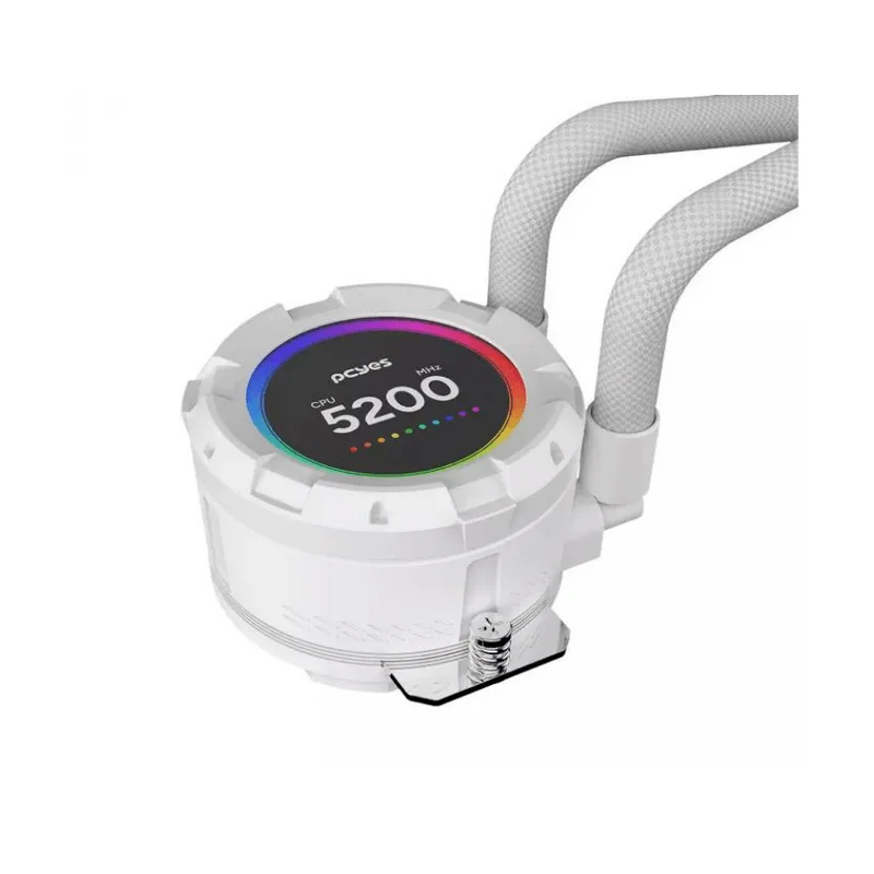 Imagem 3 de 5 do produto Water Cooler Pcyes Vision 240mm White Ghost - Tela Lcd 2,1