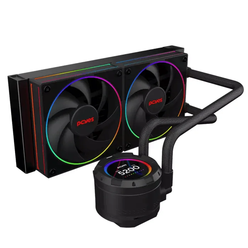 Imagem 4 de 5 do produto Water Cooler Pcyes Vision 240mm Black Vulcan - Tela Lcd 2,1