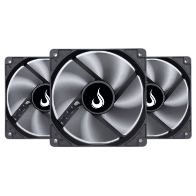 Kit 3 Cooler Fan Rise Mode 120mm 12v Preto - Rm-bk-01-fb