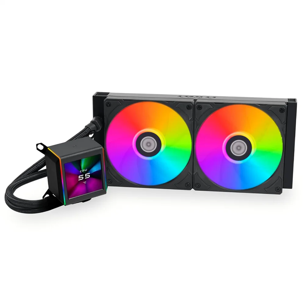 Water Cooler 280 Display Lcd Lian Li Galahad Ii Aio, ARGB, 280mm, Intel-amd, Preto - Ga2alcd28b 5