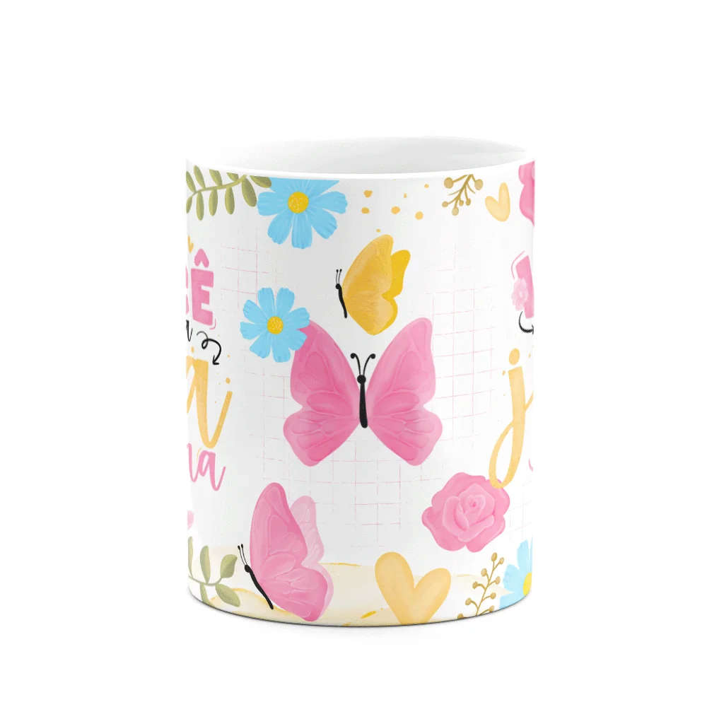 Imagem 2 de 3 do produto Caneca Floral Mães - Você É Minha Jóia Rara