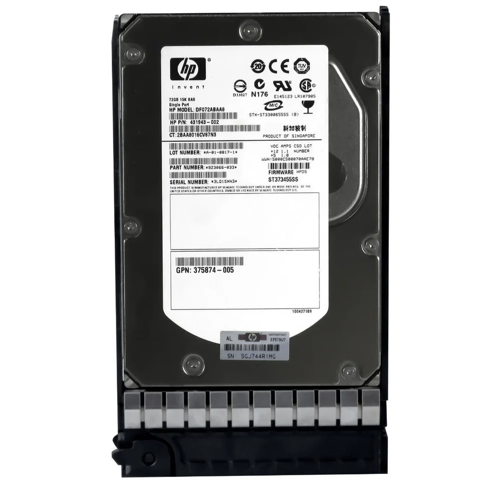 Hd Sas Hp 72gb 15k 3.5 Df072abaa8 431943-002