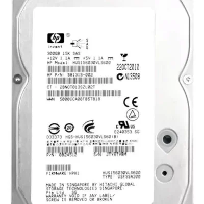 Hd Sas Hp 300gb 15k 3.5 Hus156030vls600 581315-001 Rec.