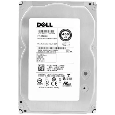 Hd Sas Dell 450gb 15k 3.5 0t857k T857k Hus156045vls600 6gbps.