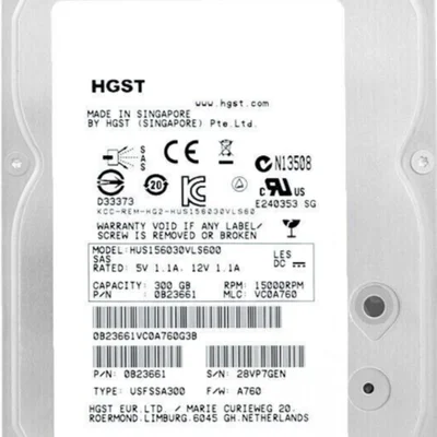 Hd Sas Hgst 300gb 15k 3.5 Hus156030vls600 0b24479 Rec.