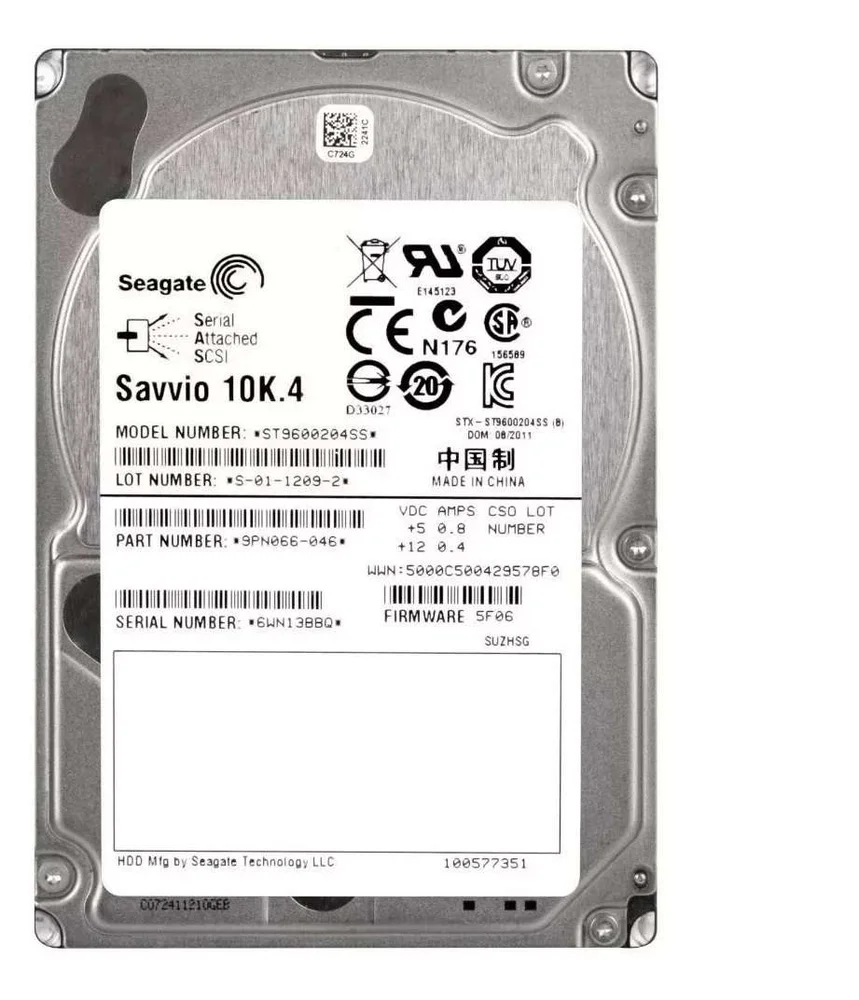 Hd Seagate St9600204ss 600gb Sas 10k 2.5 Cor Prata