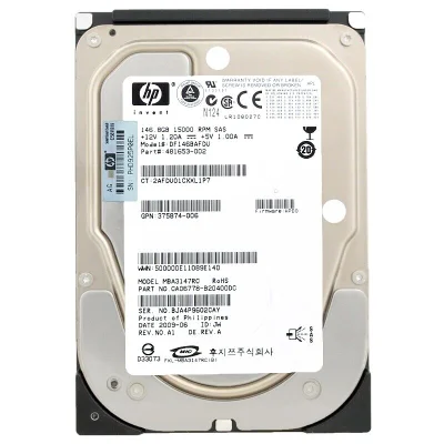 Hd Sas Hp 146gb 15k 3.5 Df146bafdu 481653-002 375874-006 Rec.