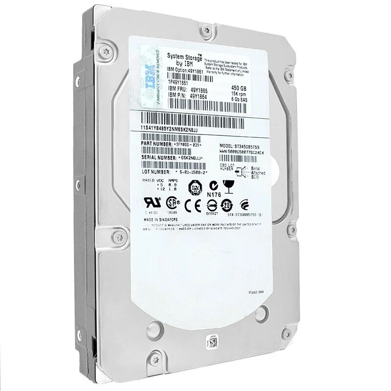 Hd Sas Ibm 450gb 15k 3.5 49y1865 49y1861 St3450857ss Hd Sas Ibm 450gb 15k 3.5 49y1865 49y1861 St3450857ss
