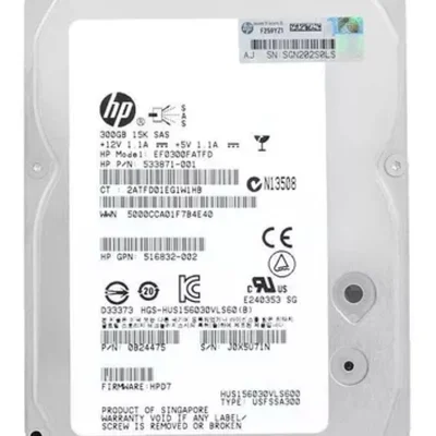 Hd Sas Hp 300gb 15k 3.5 Ef0300fatfd 516832-002 0b24475 Rec.