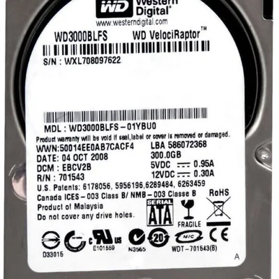 Hd WD Sata 300gb 10k 2.5" Wd3000blfs Velociraptor