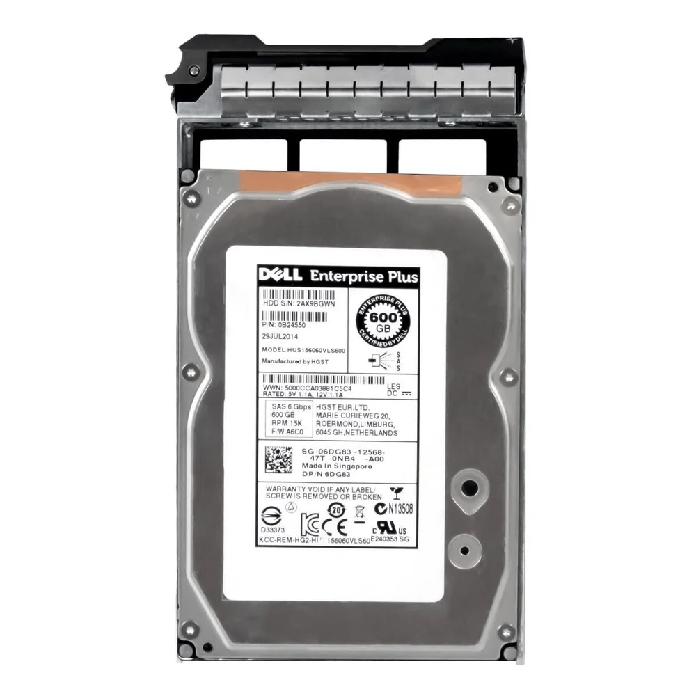 Hd Dell 600gb 6dg83 Hus156060vls600 Sas 3.5 Dell 06dg83 Rec. Hd Dell 600gb 6dg83 Hus156060vls600 Sas 3.5 Dell 06dg83 Rec.