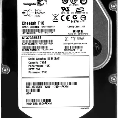 Hd Sas Dell 73gb 15k 3.5 0gm250 Gm250 St373355ss Rec.