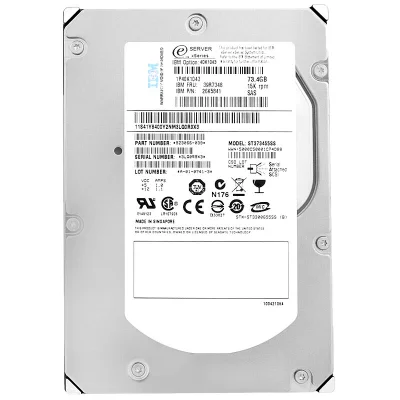 Hd Sas Ibm 73gb 15k 3.5 39r7360 40k1049 St373454ss Rec.