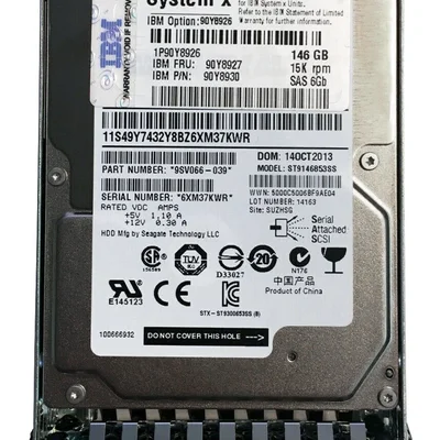 Hd Sas Ibm 146gb 15k 2.5 00fn457 00fn459 90y8926 St9146853ss