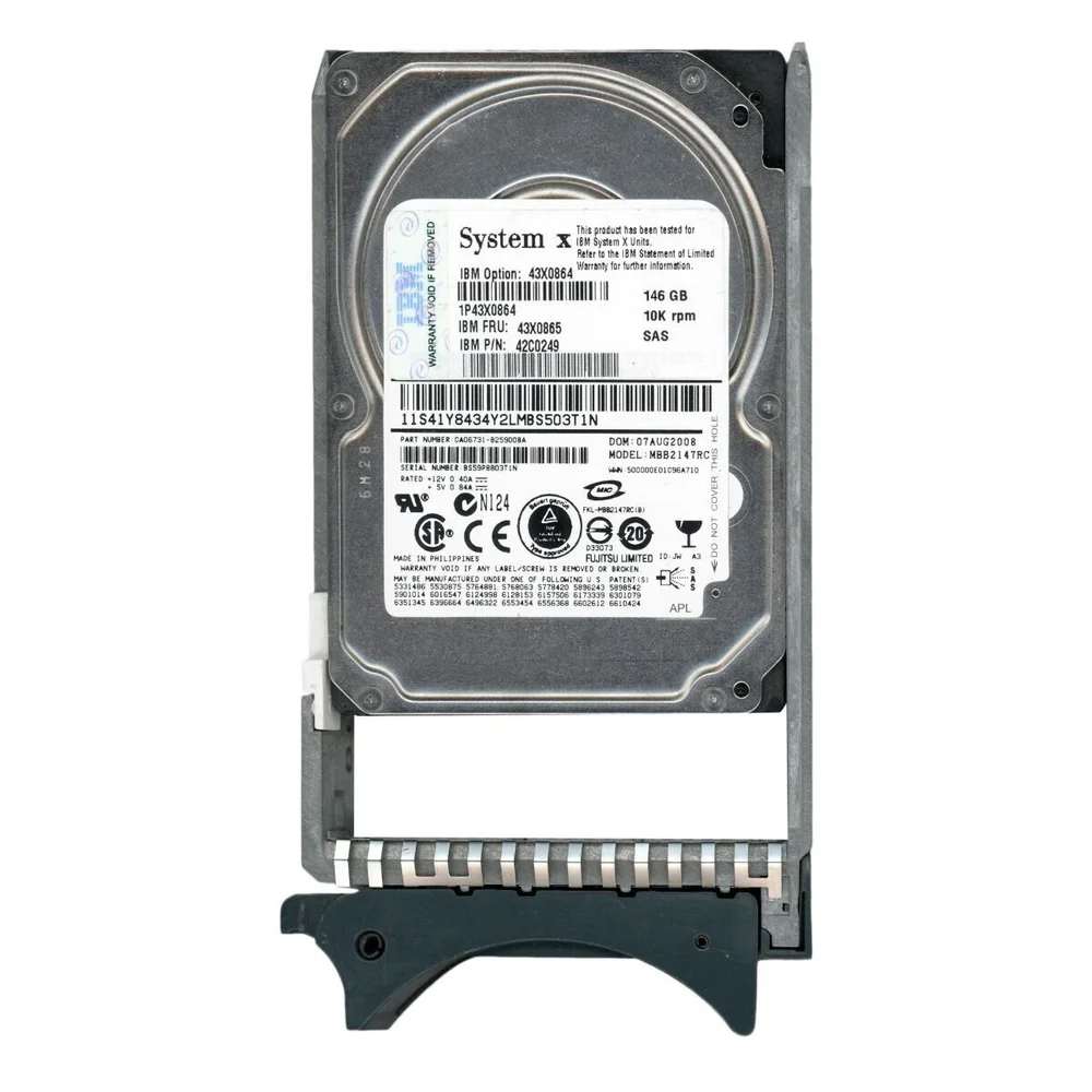 Hd Sas Ibm 146gb 10k 2.5 43x0865 42c0249 Mbb2147rc Rec. Hd Sas Ibm 146gb 10k 2.5 43x0865 42c0249 Mbb2147rc Rec.