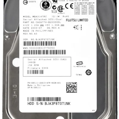 Hd Sas Dell 146gb 15k 3.5 0xk111 Xk111 Mba3147rc