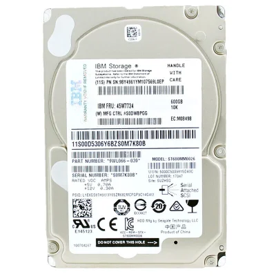Hd Sas Ibm 600gb 10k 2.5 45w7734 St9600105ss 9vw066-039