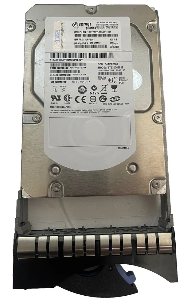 Hd Sas Ibm 300gb 15k 3.5 10n7208 St3300655ss 9z1066-039 Hd Sas Ibm 300gb 15k 3.5 10n7208 St3300655ss 9z1066-039