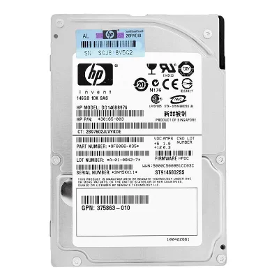 Hd Sas Hp 146gb 10k 2.5 Dg146bb976 430165-003 375863-010 Rec