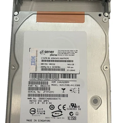 Hd Sas Ibm 146gb 15k 3.5 Hus153014vls300 10n7232 0b22155 Rec.