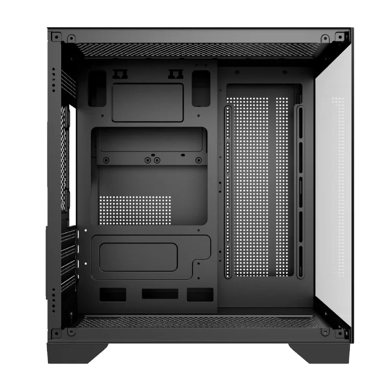 Imagem 2 de 5 do produto Gabinete Gamer Cubo Em Vidro Temperado Com Fans Rgb - Gb1790 - Preto