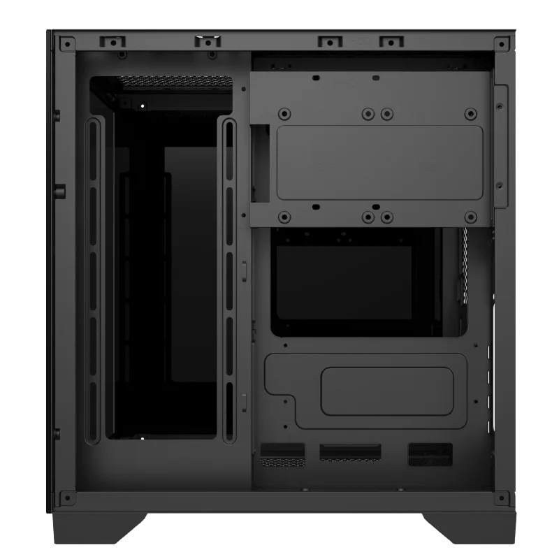 Imagem 3 de 5 do produto Gabinete Gamer Cubo Em Vidro Temperado Com Fans Rgb - Gb1790 - Preto