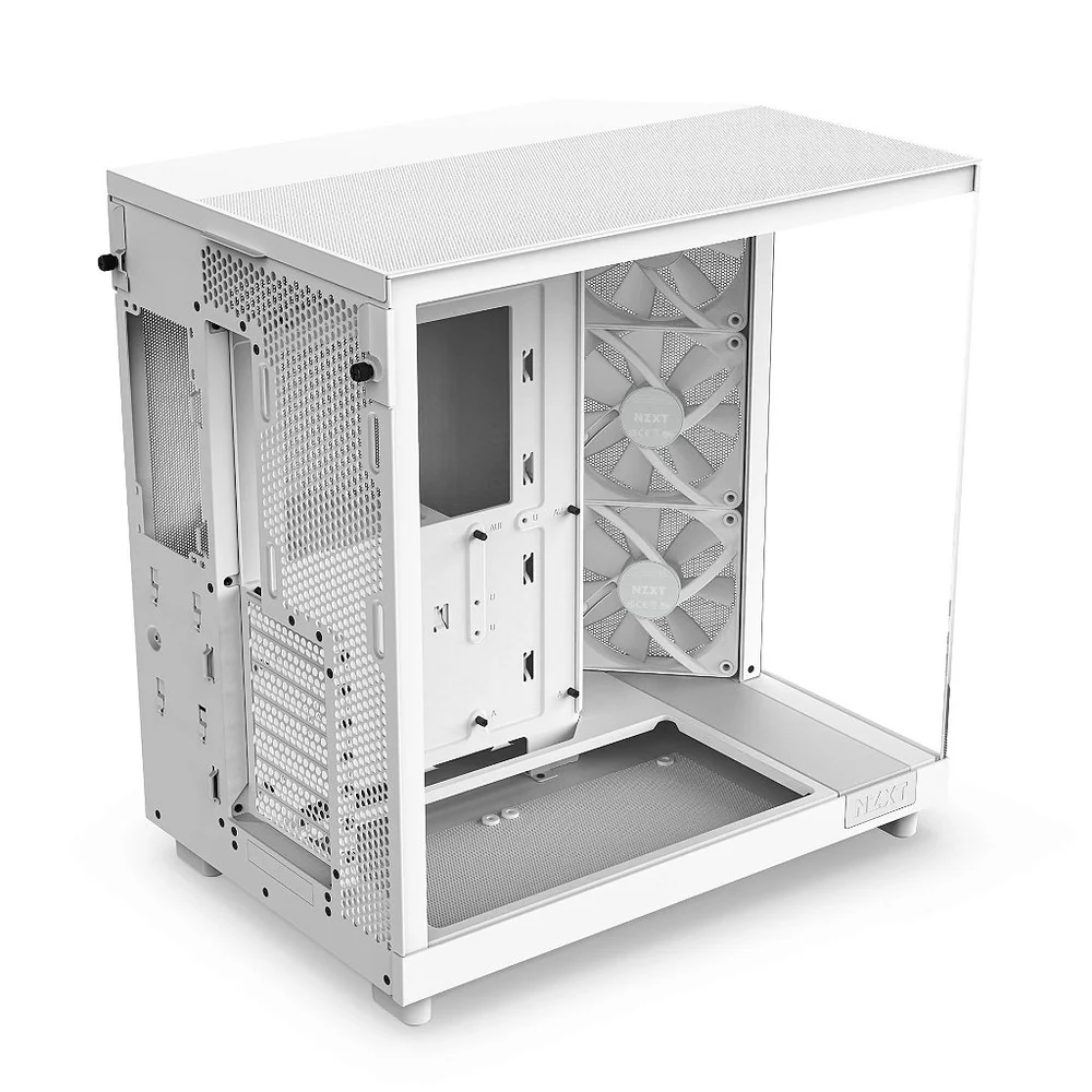 Imagem 2 de 5 do produto Gabinete Nzxt H6 Flow Rgb, Branco, Dual-chamber, Mid-tower, Vidro 360°