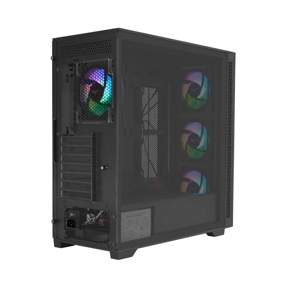 Imagem 2 de 5 do produto Gabinete Gamer Concórdia Monster, Mid Tower, ARGB, Lateral Vidro Temperado, 4 Fans