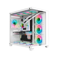 Gabinete Gamer K-mex Ghost Shark Mid Tower, ATX, Lateral E Frontal Em Vidro Temperado, Branco Gabinete Gamer K-mex Ghost Shark Mid Tower, ATX, Lateral E Frontal Em Vidro Temperado, Branco