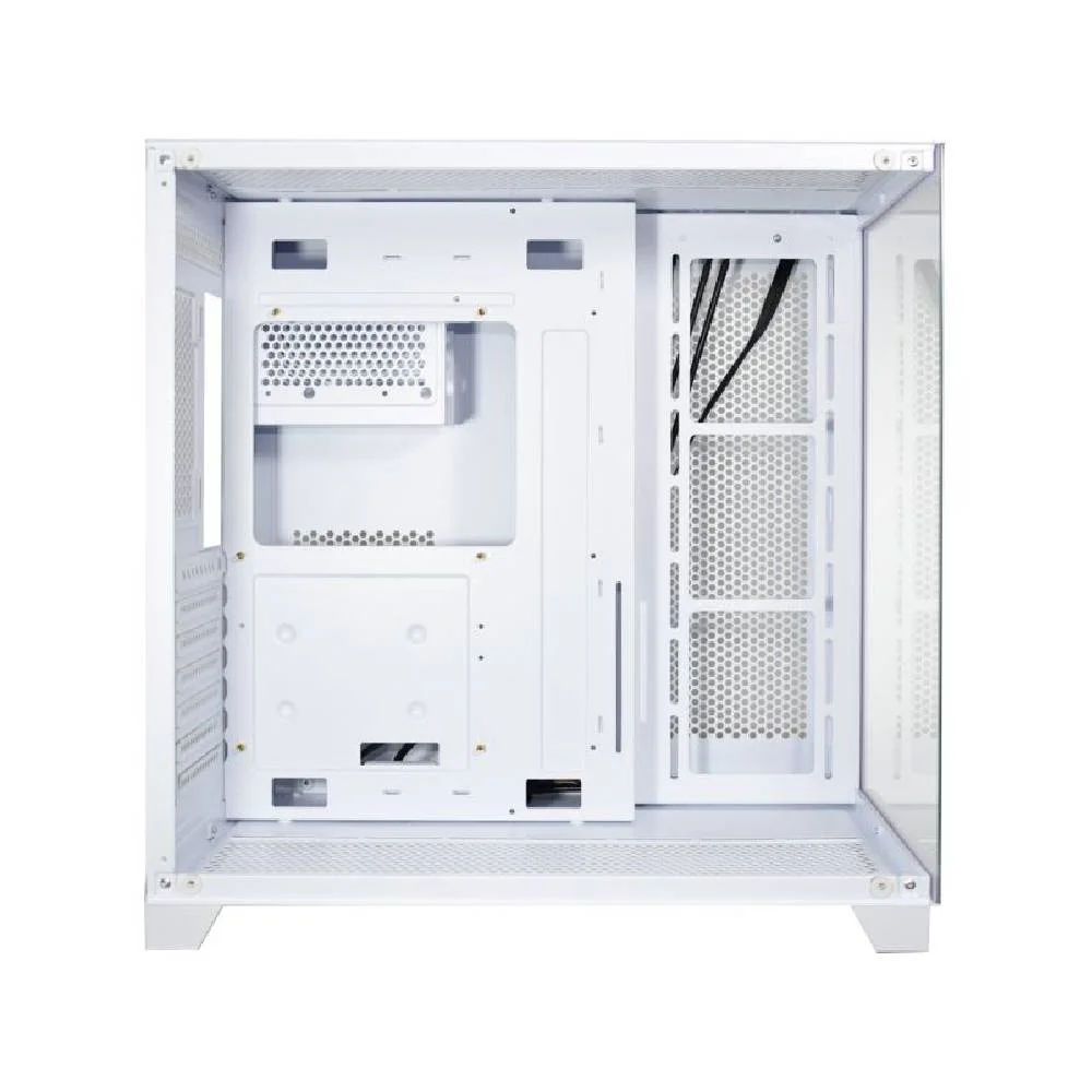 Imagem 2 de 5 do produto Gabinete Gamer K-mex Ghost Shark Mid Tower, ATX, Lateral E Frontal Em Vidro Temperado, Branco