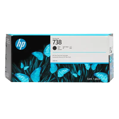 Cartucho De Tinta Hp 738 Preto Pluk 300ml 498n8a.