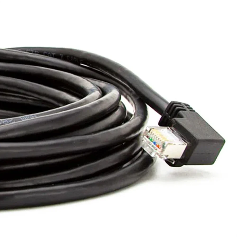 Imagem 4 de 5 do produto Cabo De Rede Cat7 Plug 90° Graus Para Lateral - 5 Metros