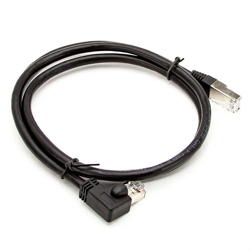 Imagem 5 de 5 do produto Cabo De Rede Cat7 Plug 90° Graus Para Lateral - 5 Metros