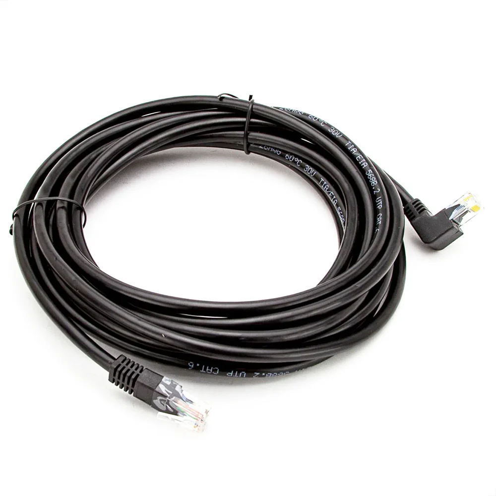 Imagem 3 de 5 do produto Cabo De Rede Cat6 Plug De 90º Graus Para Baixo - 15 Metros.
