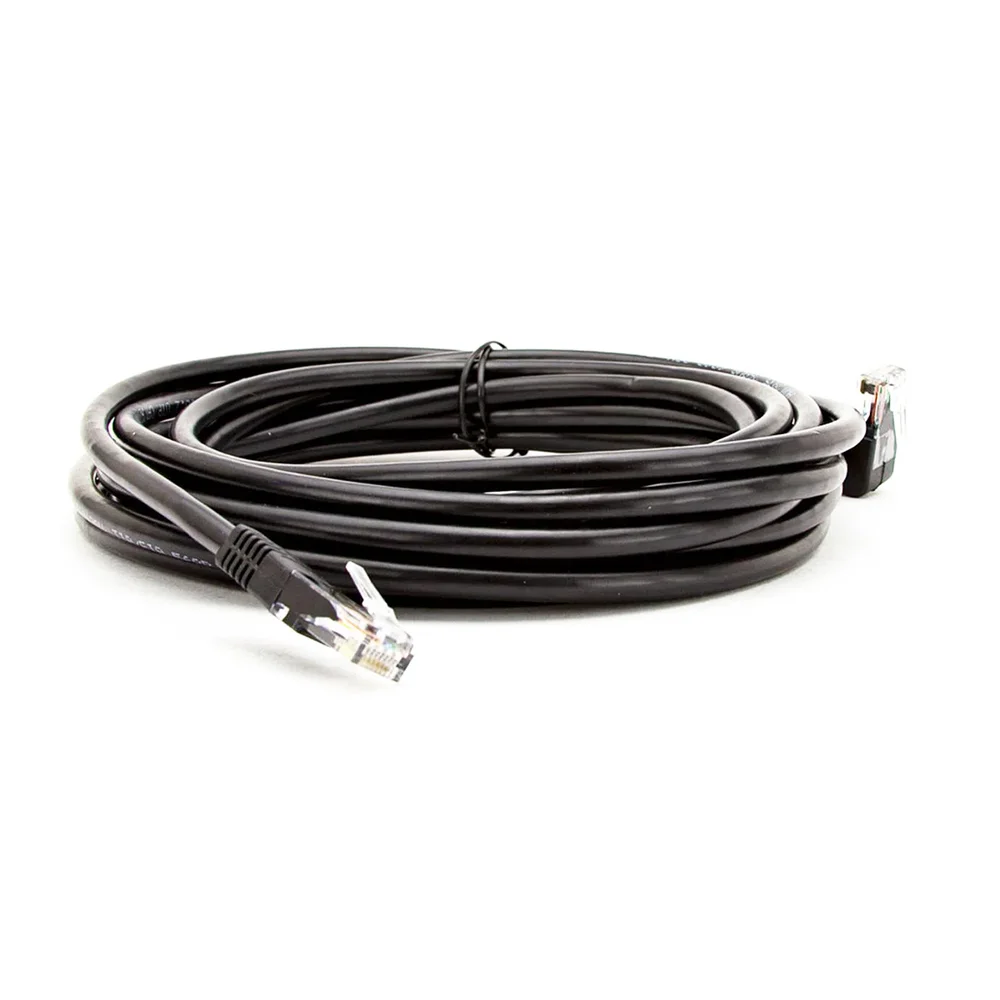 Imagem 5 de 5 do produto Cabo De Rede Cat6 Plug 90° Graus Para Cima Preto - 3 Metros.